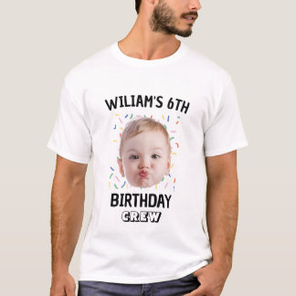 Camisa do Time de Aniversário Infantil com Foto Pe
