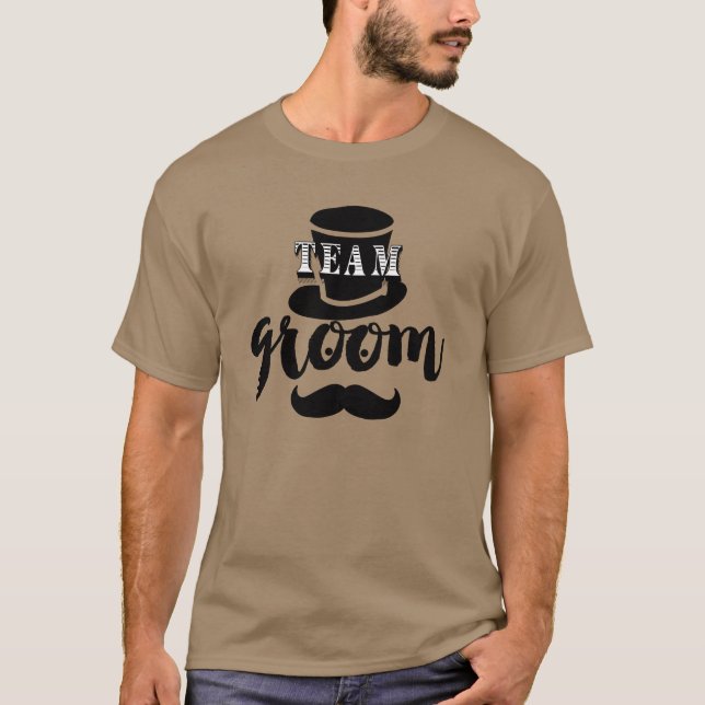 Camisa do Time do Noivo Top Hat Bigode (Frente)