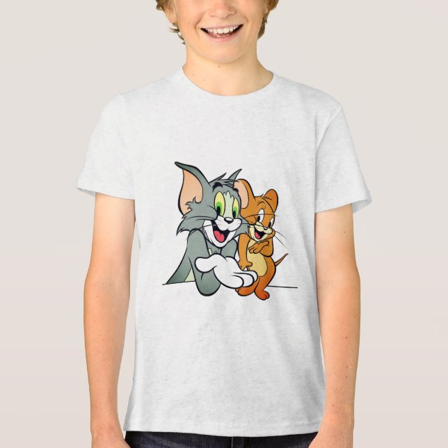 Camisa do Tom e do Jerry para crianças (Frente)