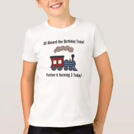 Camisa do trem do aniversário