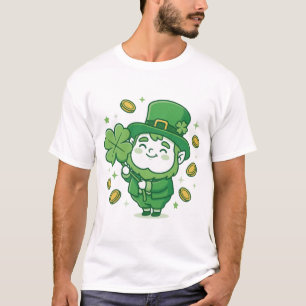 Camisa do Trevo da Sorte do Leprechaun Fofo