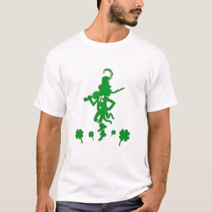 Camisa do trevo do Leprechaun do dia de St Patrick