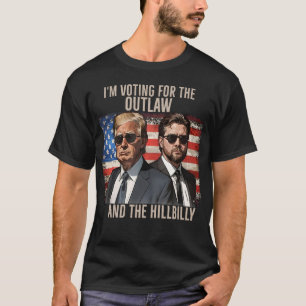 Camisa do Trump Estou votando no fora da lei Hil