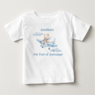 Camisa do Ursinho de Pelúcia no Primeiro Aniversár
