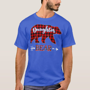 Camisa Do Urso Da Filha Da Xadrez Vermelha Corresp