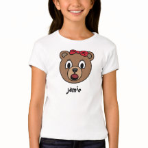 Camisa do urso da menina