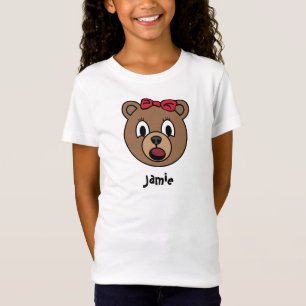 Camisa do urso da menina