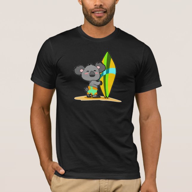 Camisa do urso de Koala do conselho de surf (Frente)