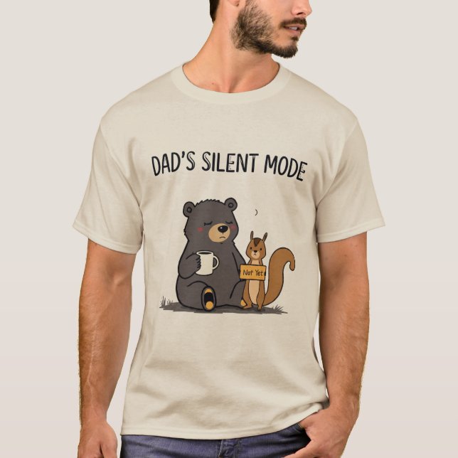 Camisa do Urso Engraçado no Modo Silencioso do Pap (Frente)