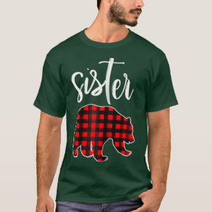 Camisa Do Urso Irmã Da Xadrez Vermelha Correspond