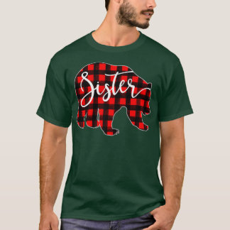Camisa Do Urso Irmã Da Xadrez Vermelha Corresponde