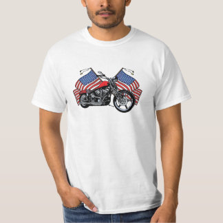 Camisa do valor da motocicleta das bandeiras