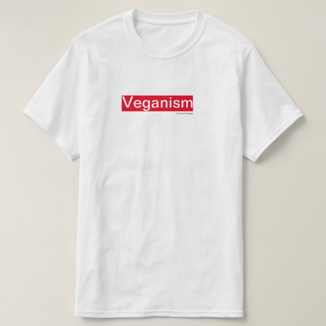 Camisa do veganismo (branca) (Frente do Design)