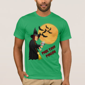 Camisa do veneno do Dia das Bruxas