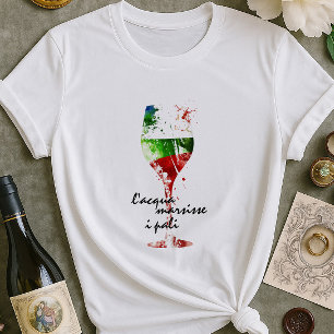 Camisa Do Vinho Italiano   Gráfico na moda Vino