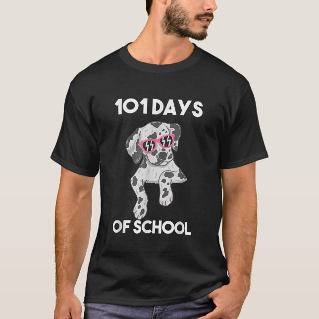 Camisa dos 101 Dias Escolares Engraçado Cachorro D (Frente)