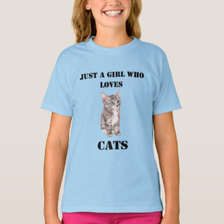 Camisa dos amantes do gato apenas uma menina que
