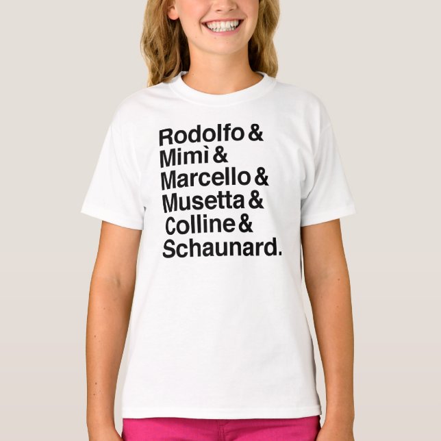 Camisa dos caráteres de Bohème do La (Frente)