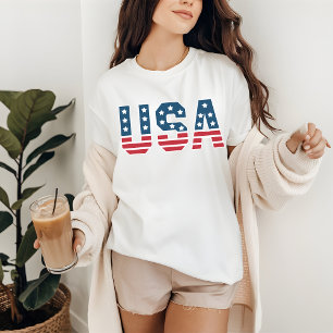 Camisa dos EUA para Ela e Ele, 4 de Julho Patrióti