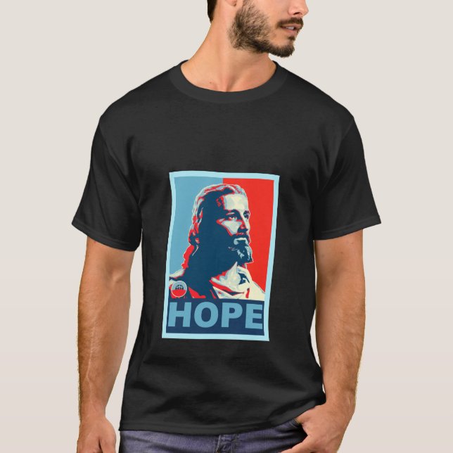 Camisa dos homens da esperança de Jesus (Frente)