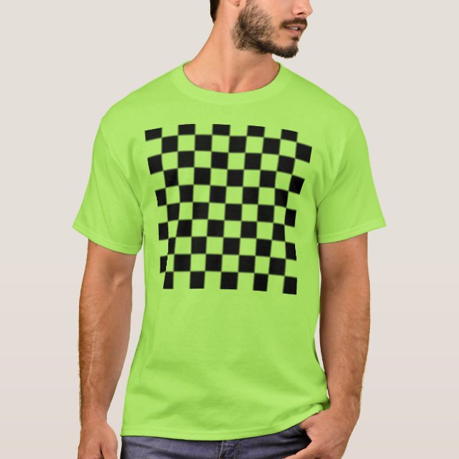 Camisa dos Homens do Padrão do Verificador (Frente)