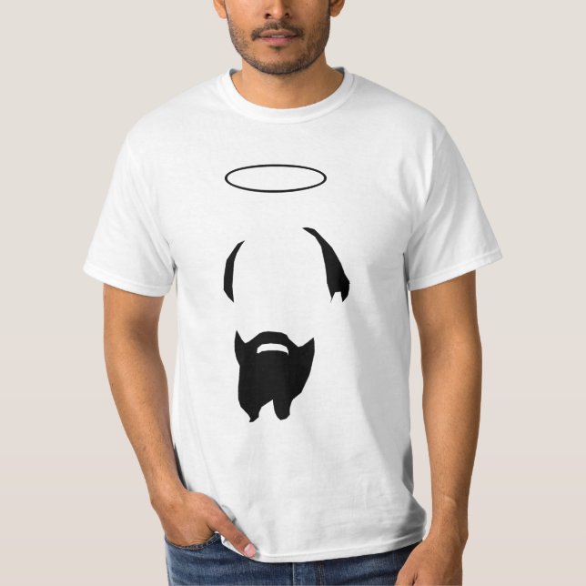 Camisa dos homens t da barba de Francis de santo (Frente)