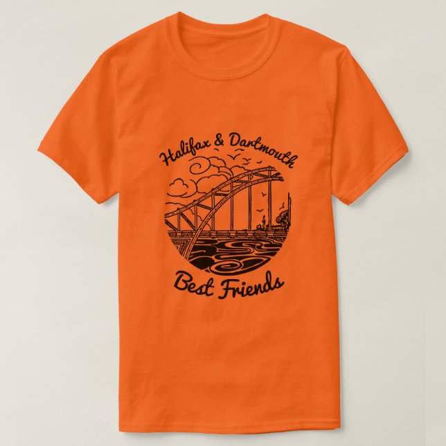 Camisa dos melhores amigos de Halifax Dartmouth (Frente do Design)