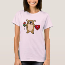 Camisa dos namorados com o urso de ursinho bonito