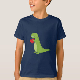Camisa dos namorados do dinossauro de T-Rex