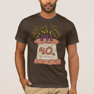 Camisa dos presentes de aniversário de 40 anos T