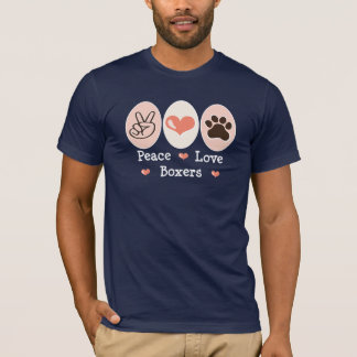 Camisa dos pugilistas T do amor da paz