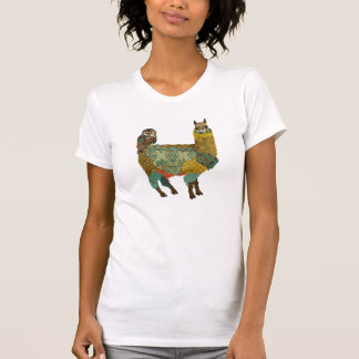 Camisa Dourado da coruja da alpaca & da cerceta