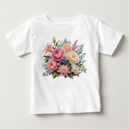 Camisa e Presente de Arte Botânica de Buquê Floral