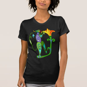 Camisa Egyptian Art Deco Com Flor de Lótus