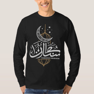 Camisa Eid Mubarak Manga Longa