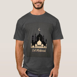 Camisa Eid Mubarak Mens da Mesquita do ouro