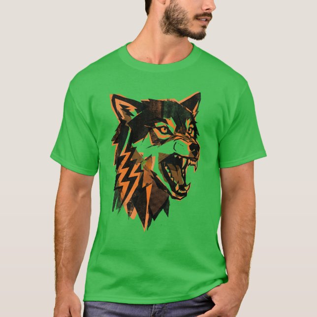 Camisa Electric Pack Wolf – Gráfico de Poder Relâm (Frente)