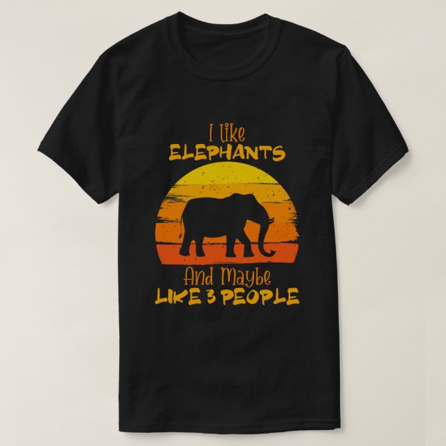 Camisa Elefante, Camisa Elefante Cuta, Vintage (Frente do Design)