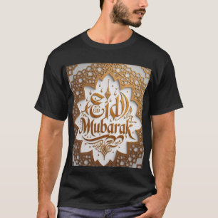 Camisa Elegância Circular Eid Mubarak Mens