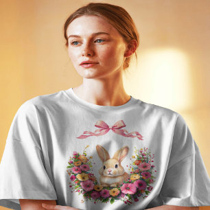 Camisa Elegante Coquette Easter Bunny - Floral Chi