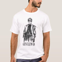 Camisa Elegante Esboço de Cavalheiro Fashion