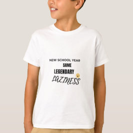 Camisa Emoji Preguiçoso de Volta às Aulas