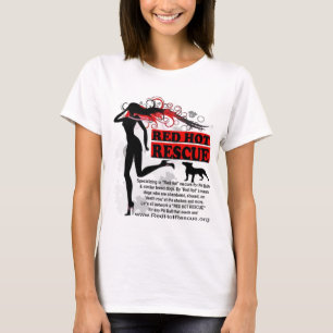 Camisa encarnado Desgin do salvamento - grande