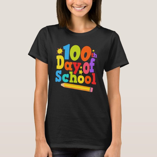 Camisa Engraçada 100 Dias Mais Inteligente Feliz 1 (Frente)