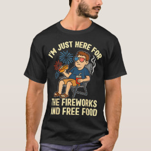 Camisa engraçada 4 de julho homens mulheres aqui p