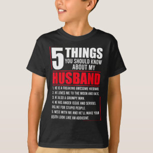 Camisa Engraçada 5 Coisas que Devem Saber Sobre