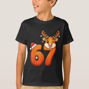 Camisa engraçada 67 Rena Natal Six Seven Meme 6 7