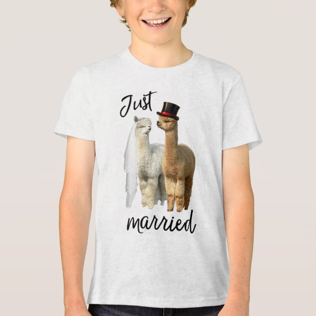 Camisa Engraçada Alpaca Noiva E Casamento De Almoç (Frente)