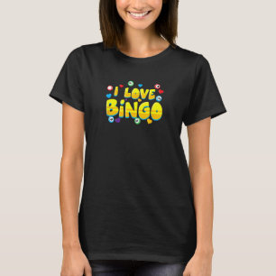 Camisa Engraçada Bingo Balls - Eu Amo Bingo Tee Lu