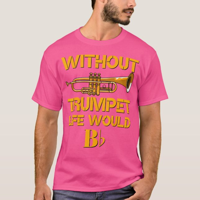 Camisa Engraçada Camisa Pun Marching Banda Trumpet (Frente)